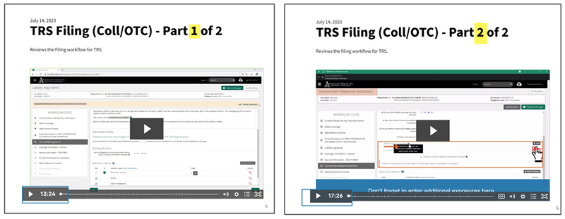 Screenshot of Part 1 and Part 2 tutorial opening screen