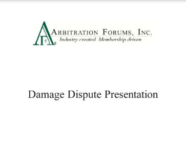 Damage Dispute Presentation